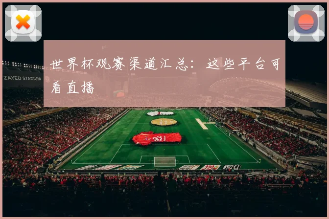 世界杯观赛渠道汇总：这些平台可看直播